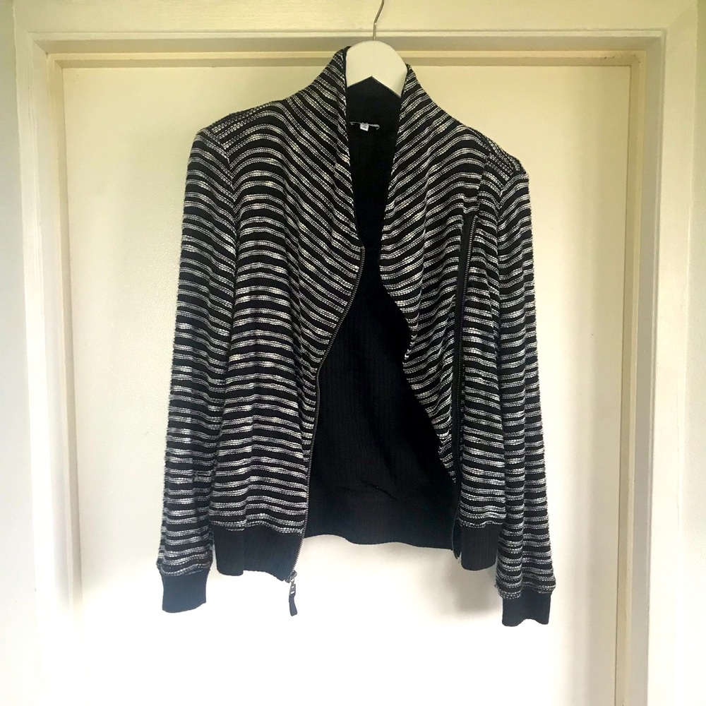 Splendid Knit Moto Stripe Jacket